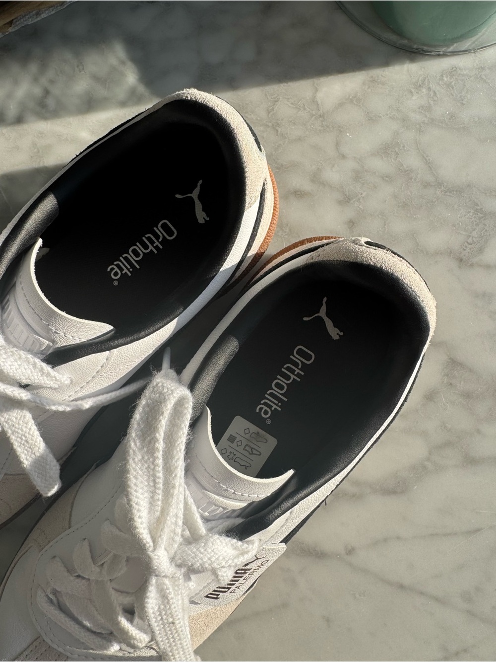 PUMA Palermo White Black Gum Retro Sneakers Women’s Size 7.5 - Picture 5 of 8